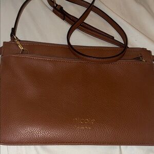 Nicole Tan Leather Crossbody Bag